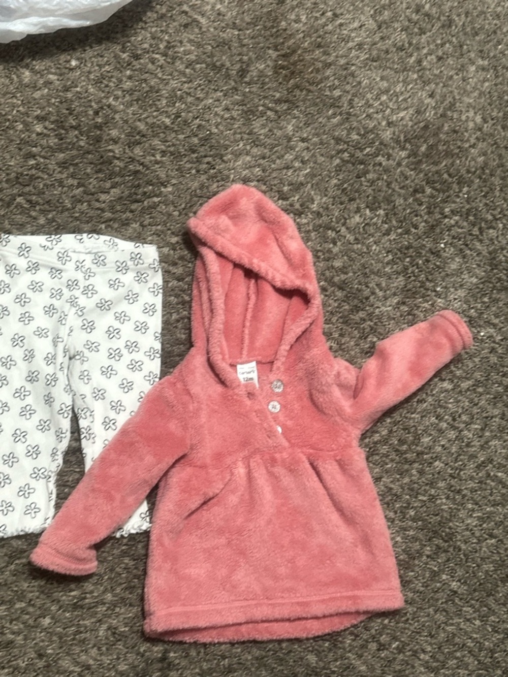 Carter's Pink Hooded Fleece Tunic - Girls